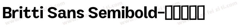 Britti Sans Semibold字体转换